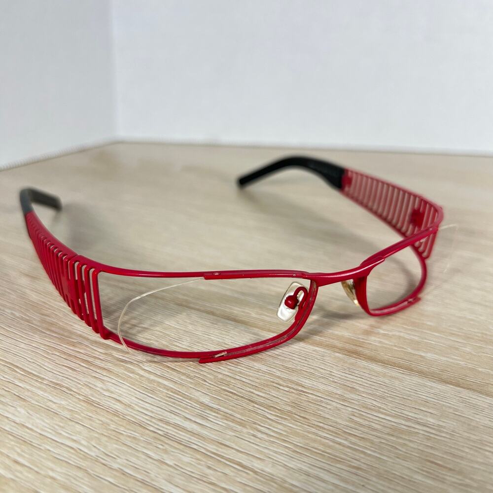 RARE! Vintage JF Rey JF2240 3030 Eyeglasses Red Metal Frames Only 52-18-127